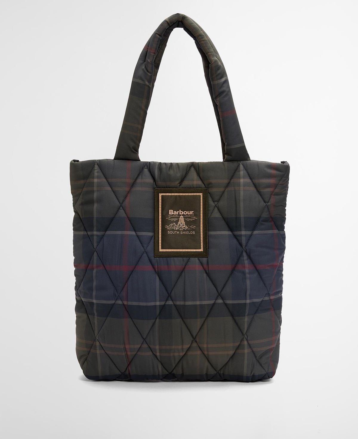 Barbour Tartan Arlene Quilted Tote Bag
