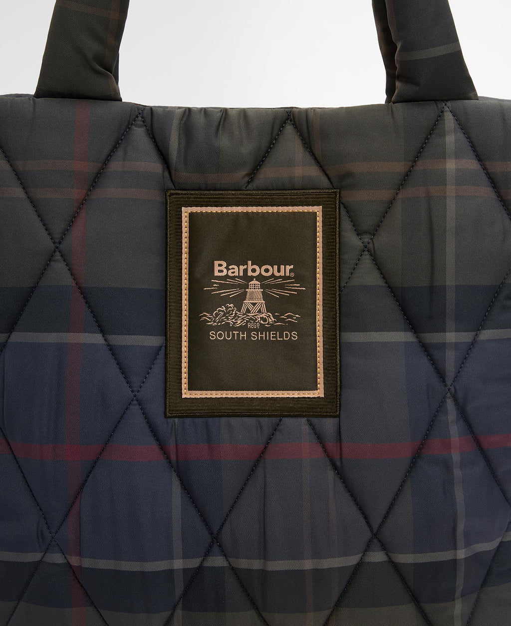Barbour Tartan Arlene Quilted Tote Bag