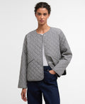 Barbour Cashel Check Collarless Quilted Jacket