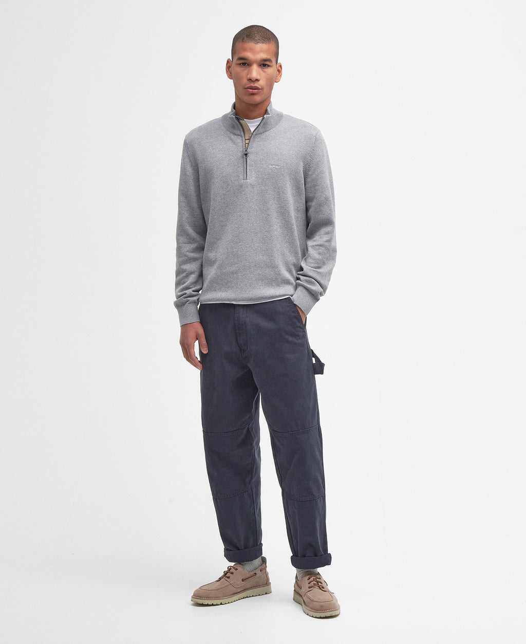 Barbour Cotton Half Zip Knitted Jumper