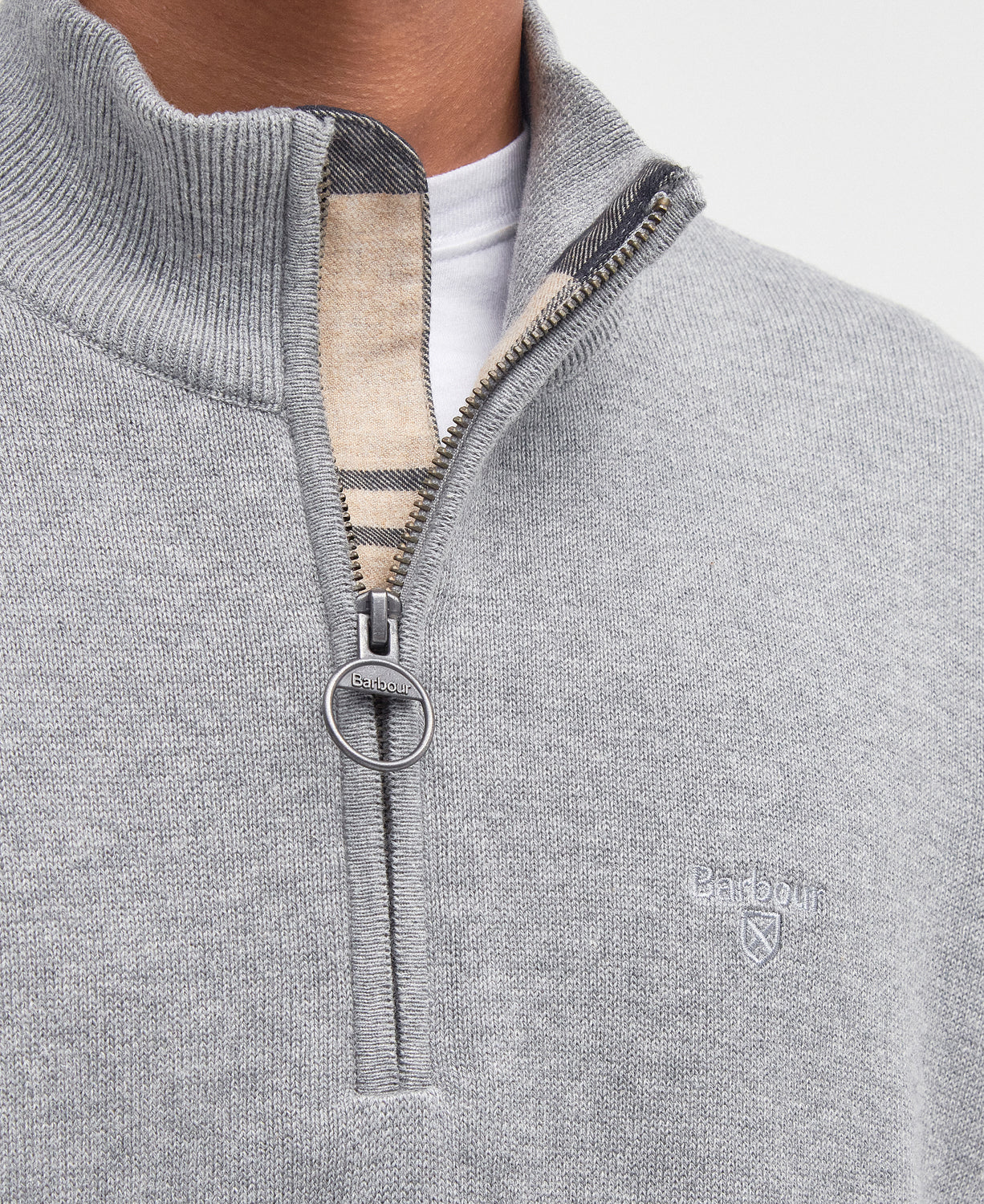 Barbour Cotton Half Zip Knitted Jumper