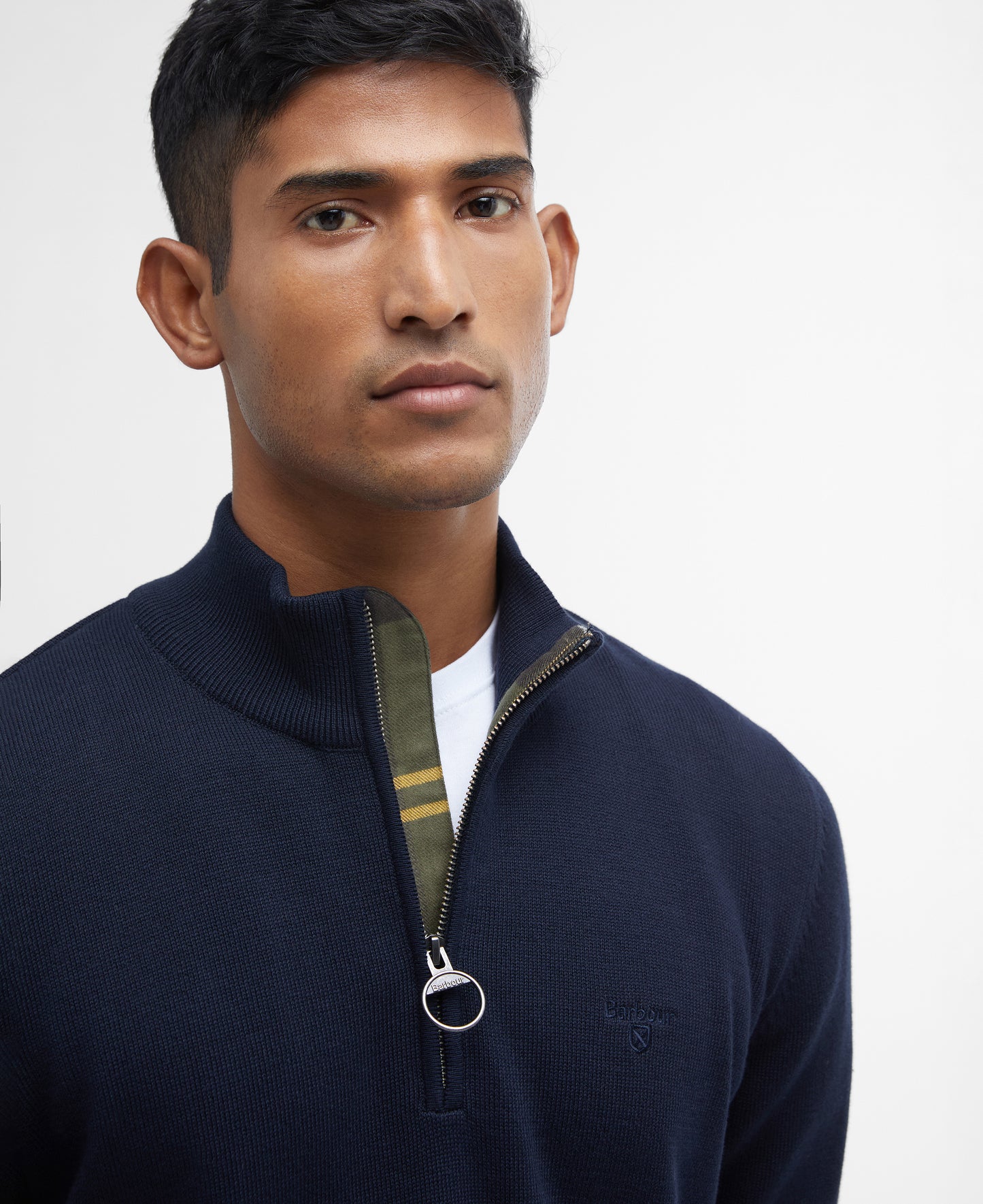 Barbour Cotton Half Zip Knitted Jumper