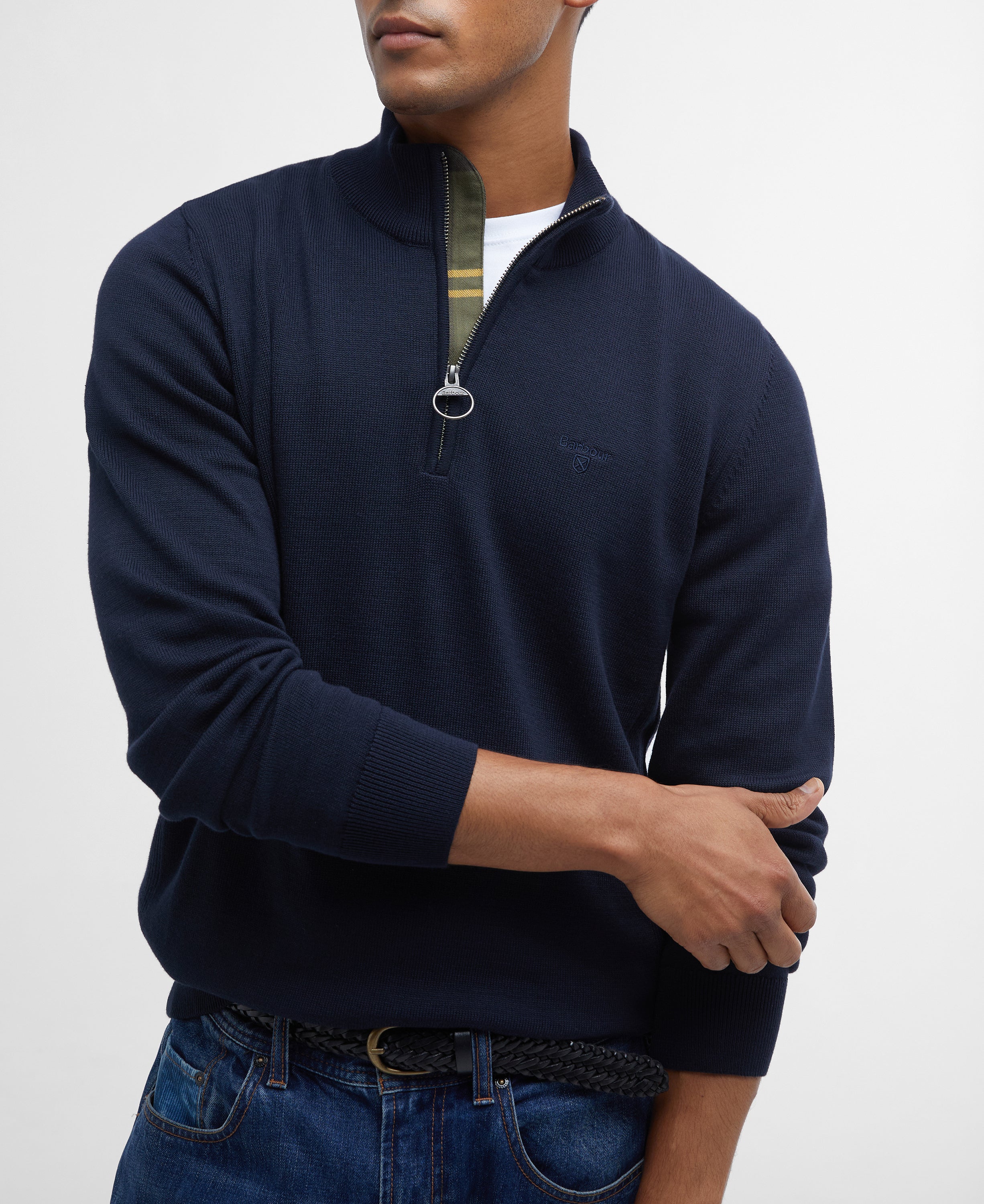 Barbour Cotton Half Zip Knitted Jumper