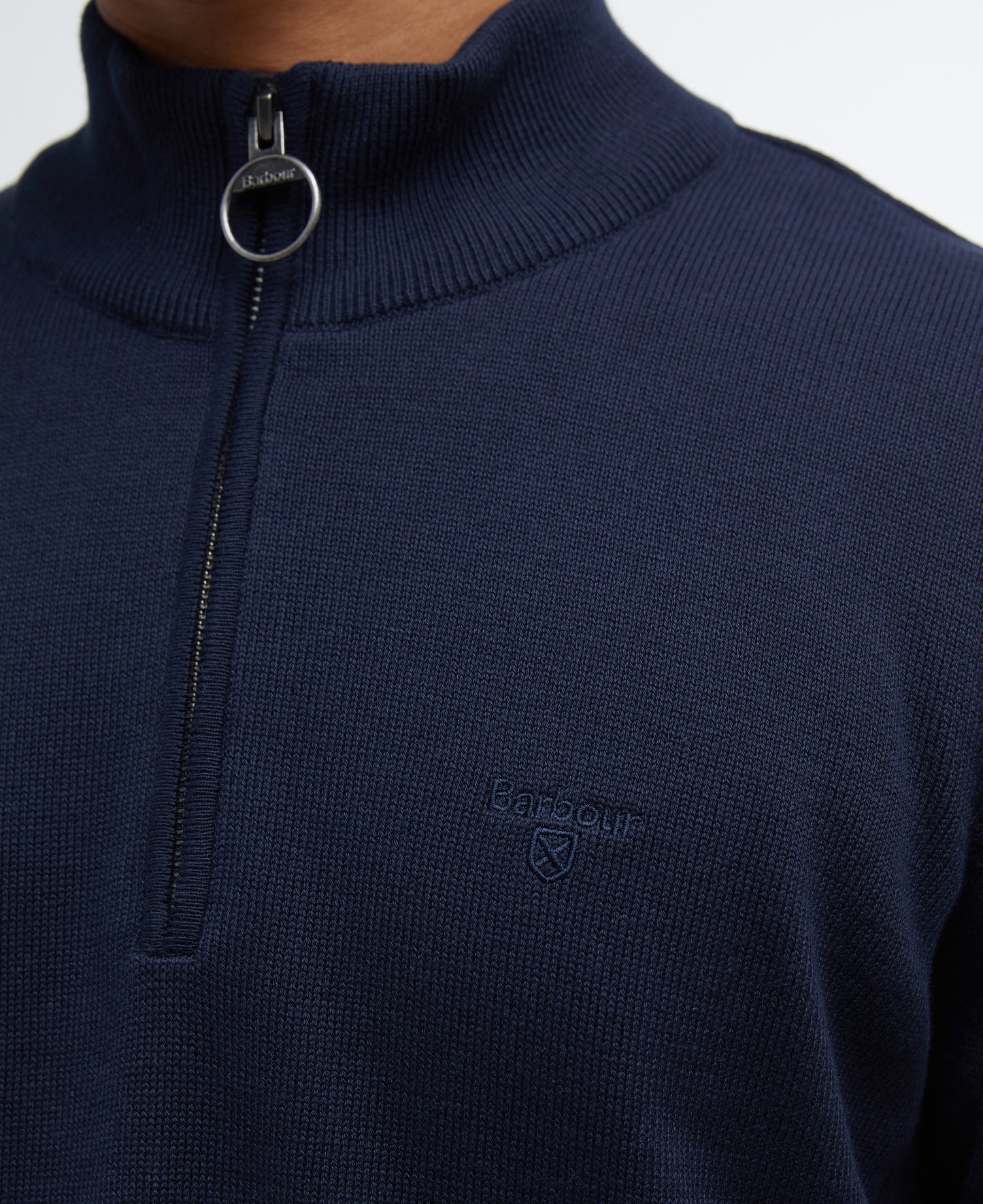 Barbour Cotton Half Zip Knitted Jumper