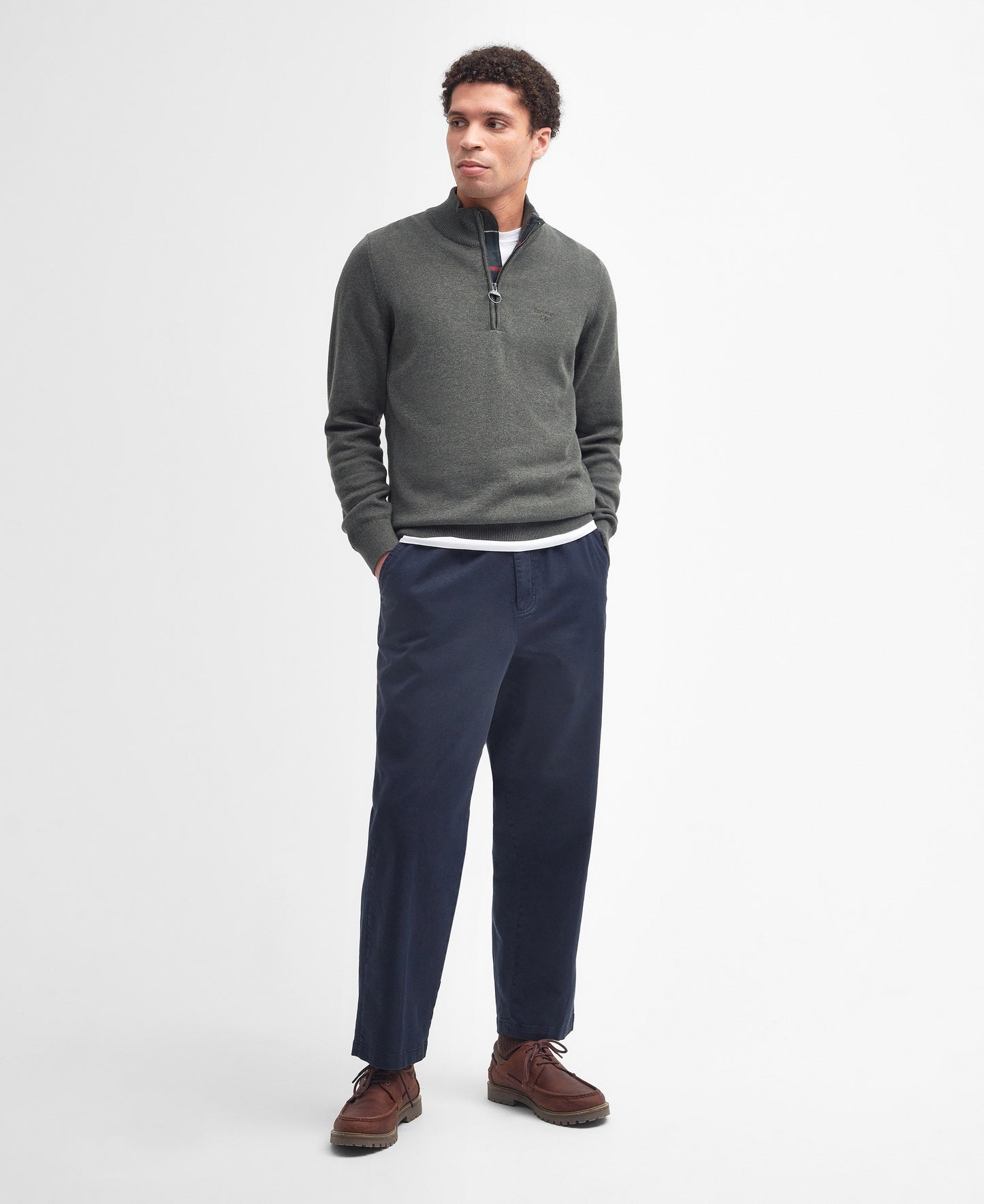 Barbour Cotton Half Zip Knitted Jumper