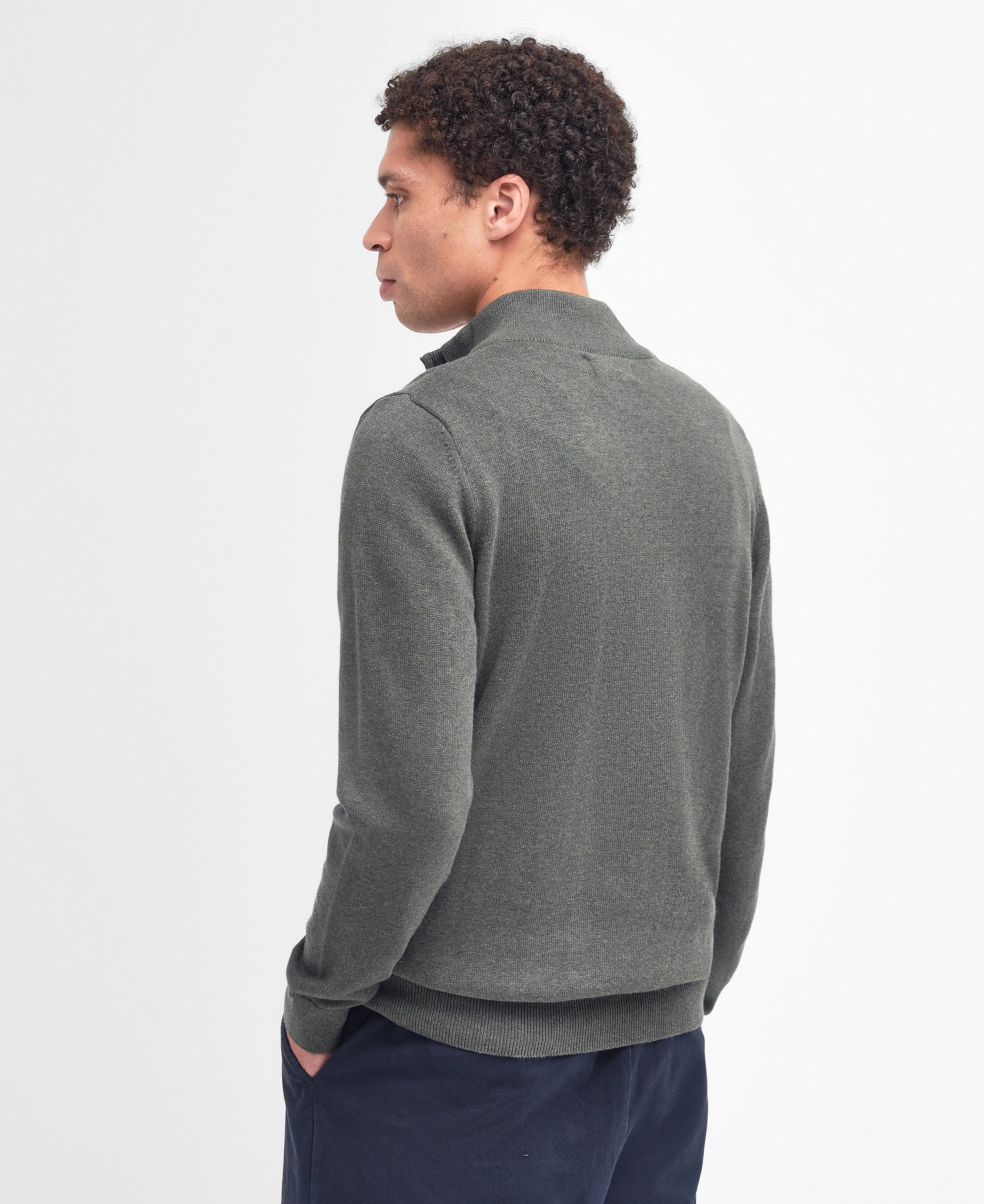 Barbour Cotton Half Zip Knitted Jumper