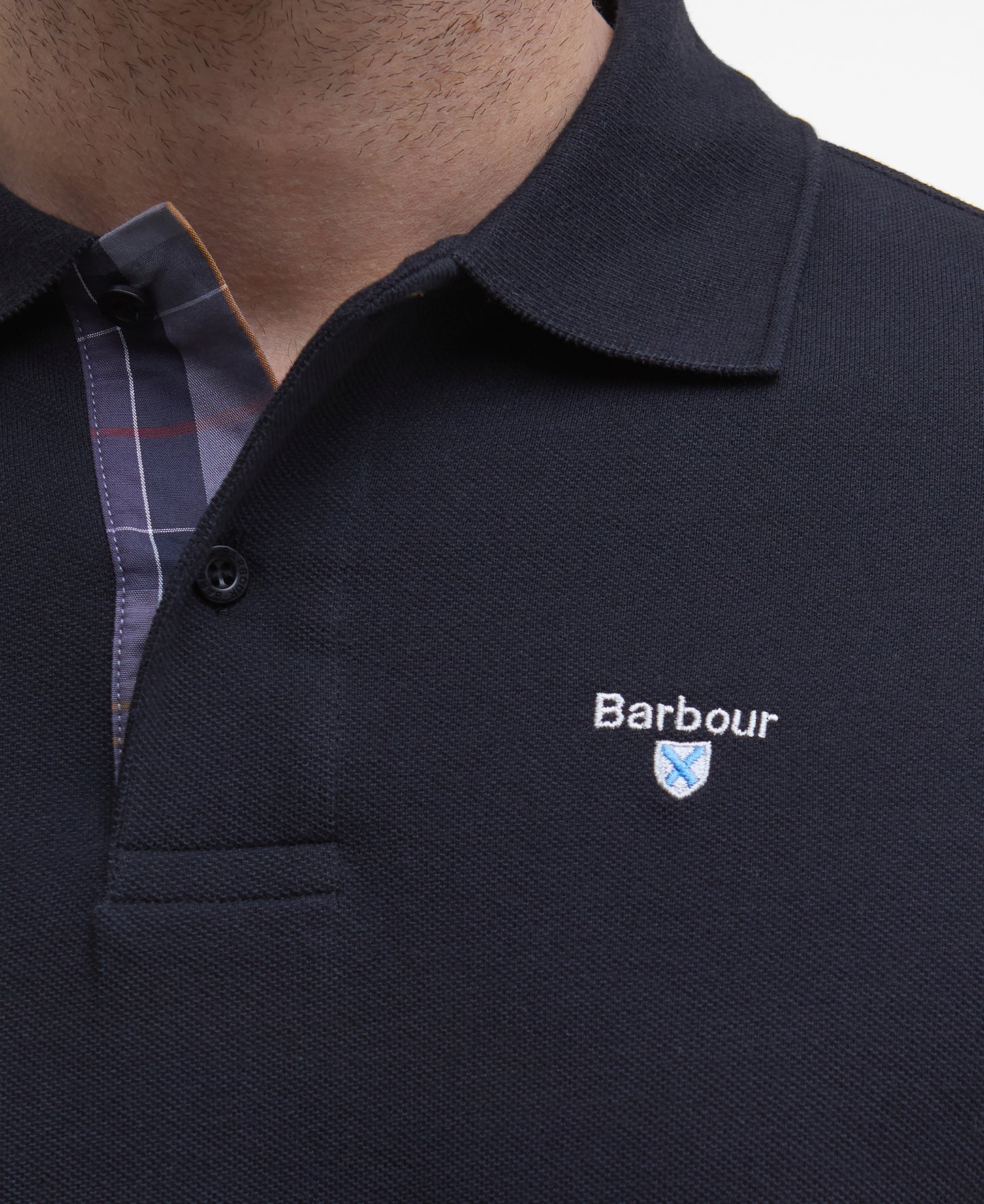Barbour Tartan Pique Tailored Polo Shirt