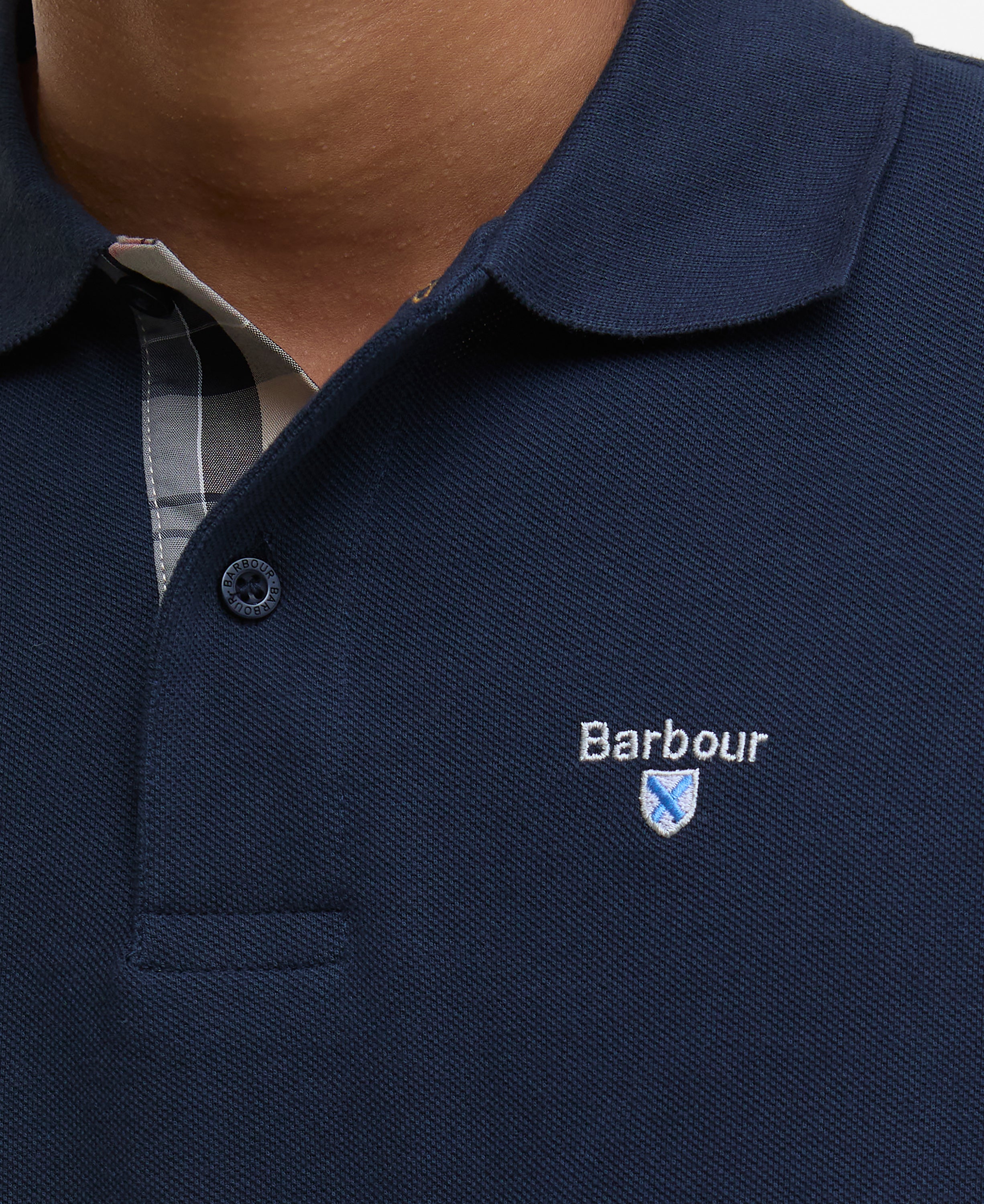 Barbour Tartan Pique Tailored Polo Shirt