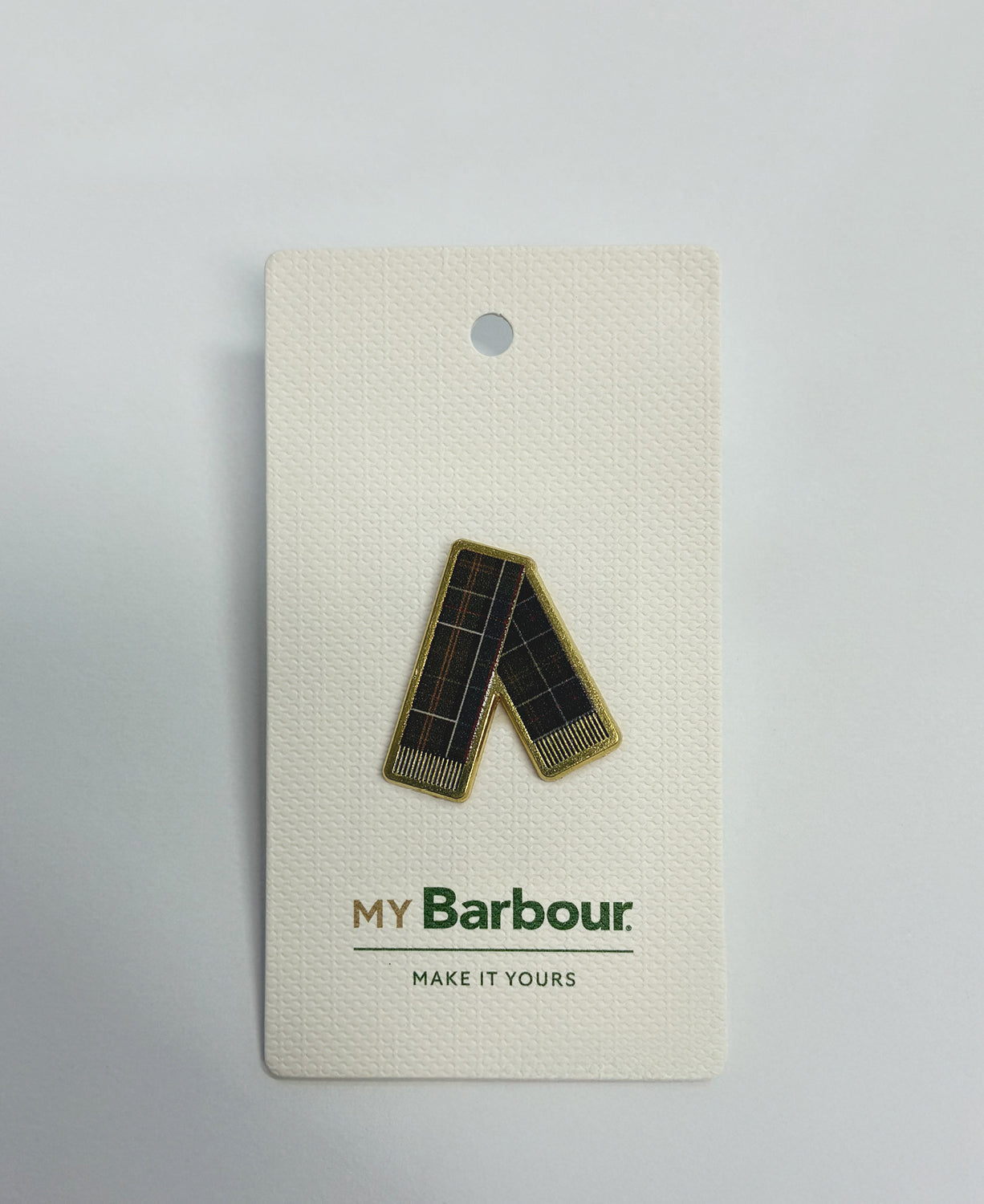 Barbour Tartan Scarf Pin Badge